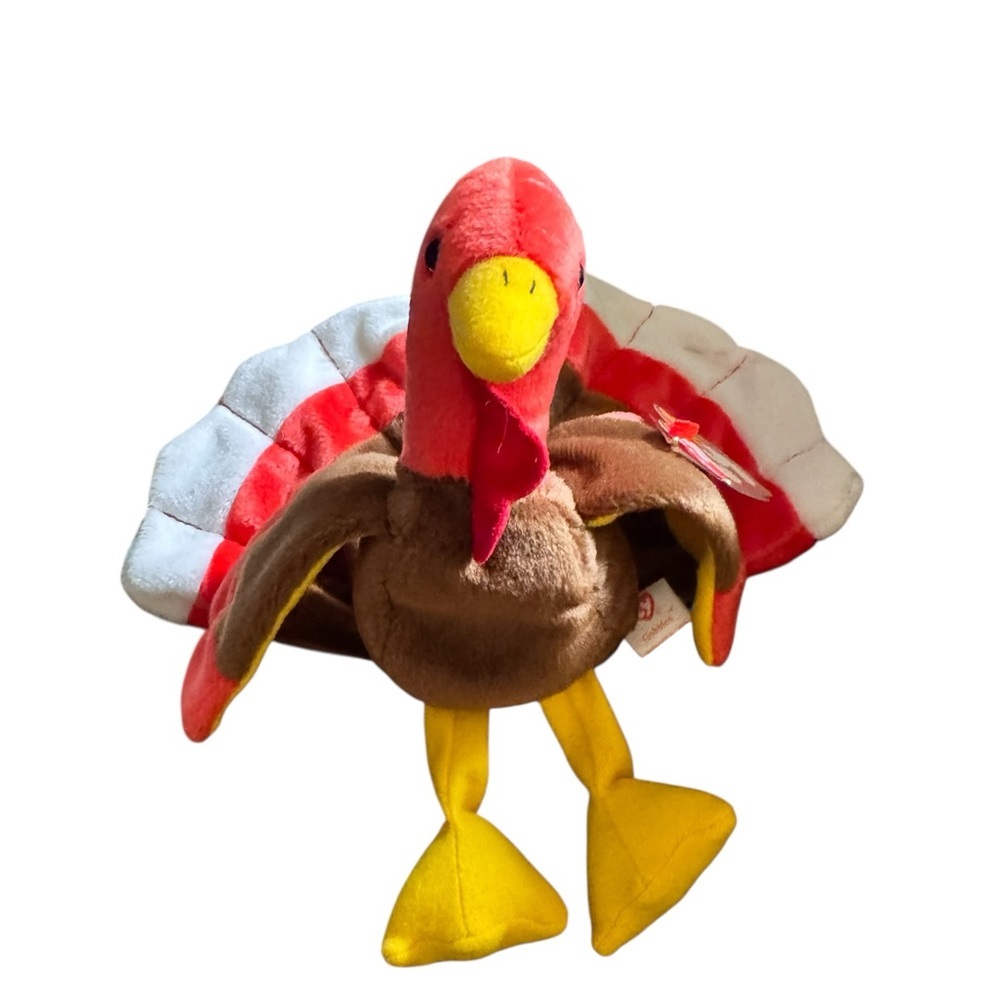 Beanie Baby Gobbles the Turkey 1996 Plush w/ Tags Thanksgiving Collectible